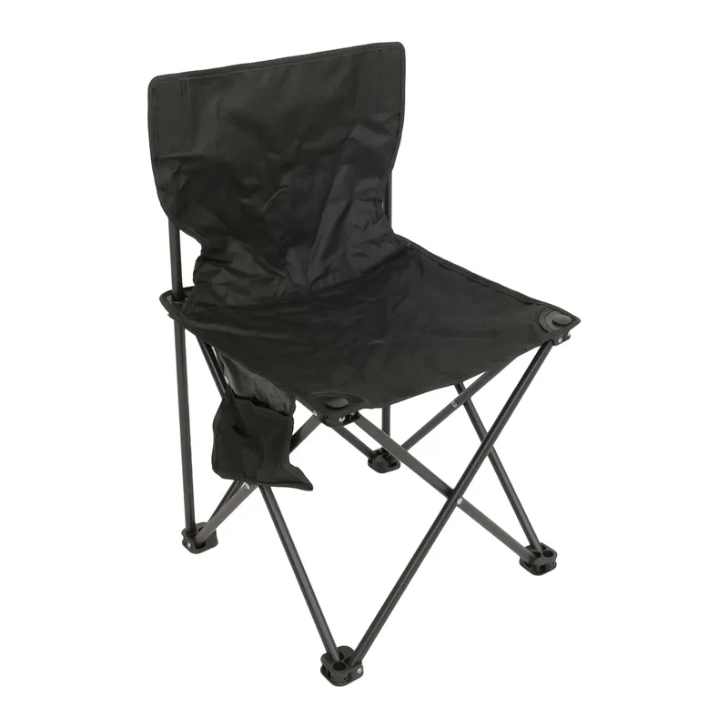Lot de 2 chaises et table pliante camping set léger et pratique 50 x 51 x 53 cm en acier noir 04_0009550