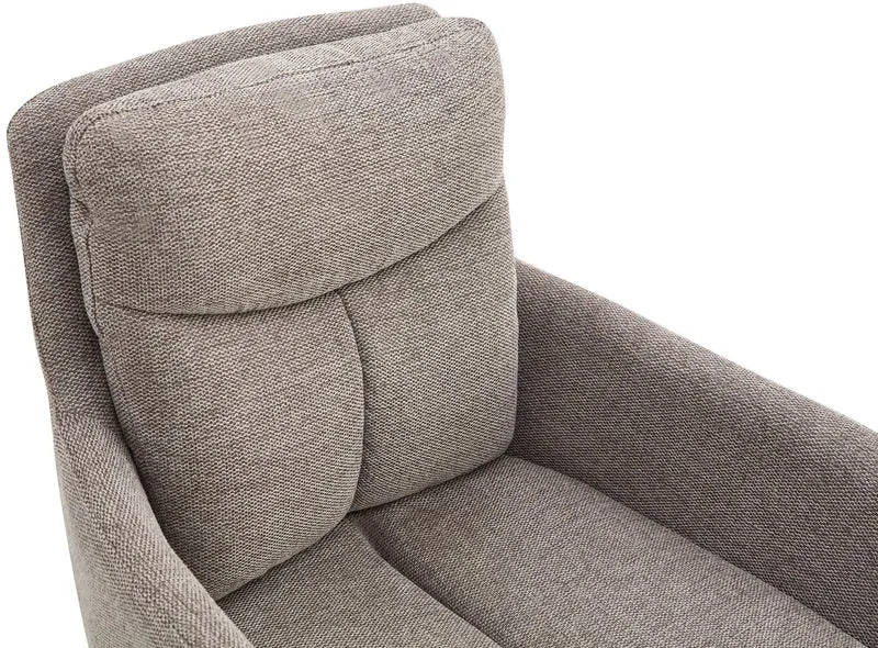 Lot de 2 chaises de salle à manger avec accoudoirs assise fonction pivotante en tissu taupe 10_0007440