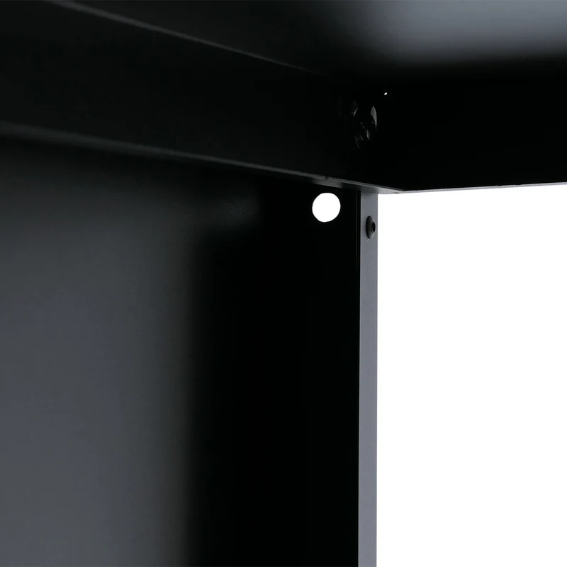 Abri à bois range-bûches extérieur design géométrique moderne 160 x 95 x 50 cm en métal galvanisé anthracite 04_0008894
