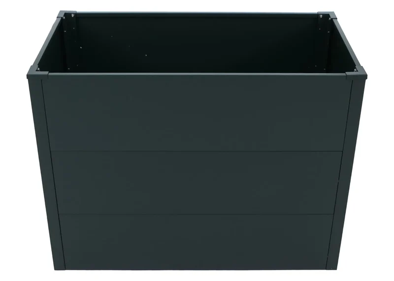 Bac potager surélevé jardinière 340 L 77 x 100 x 50 cm en acier galvanisé vert 04_0008899