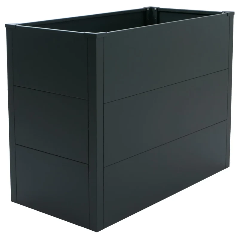 Bac potager surélevé jardinière 340 L 77 x 100 x 50 cm en acier galvanisé vert 04_0008899