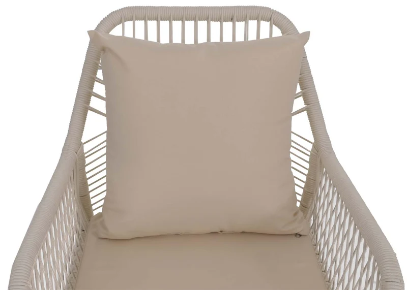 Lot de 2 chaises de jardin confortables avec coussins 81 x 54 x 62 cm en aluminium crème 04_0008701