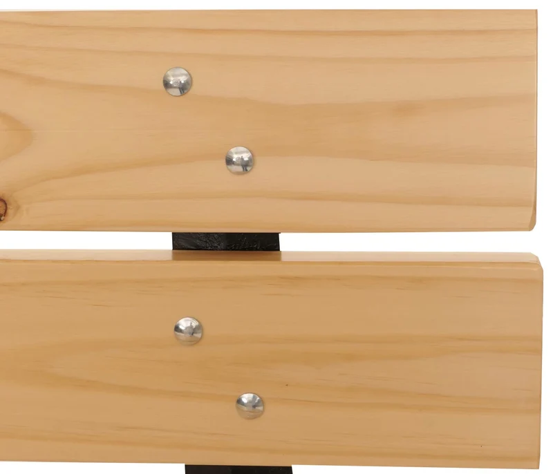 Lot de 2 bancs de jardin en bois traité intemporel 125 x 59 x 78 cm avec assise confortable et finition naturelle en pin brun 04_0009565