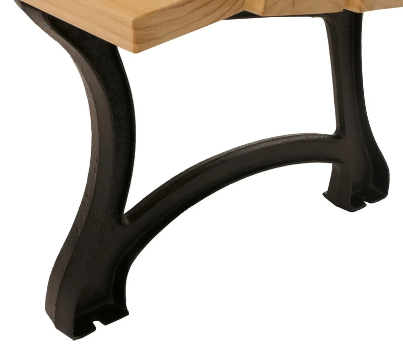 Lot de 2 bancs de jardin en bois traité intemporel 125 x 59 x 78 cm avec assise confortable et finition naturelle en pin brun 04_0009565