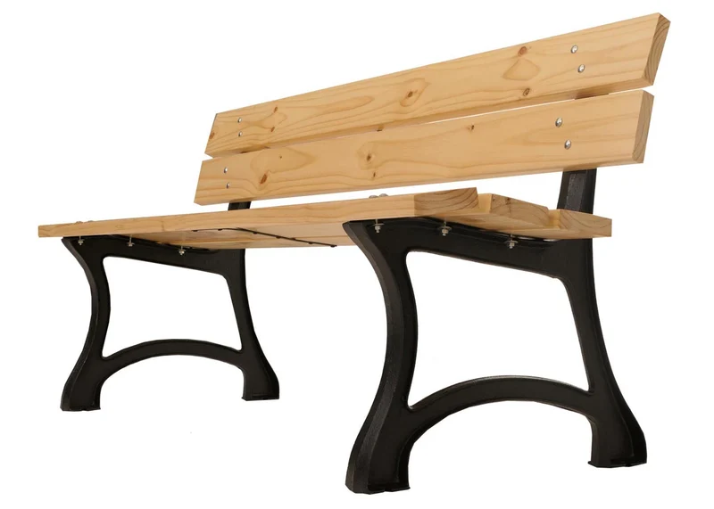 Lot de 2 bancs de jardin en bois traité intemporel 125 x 59 x 78 cm avec assise confortable et finition naturelle en pin brun 04_0009565