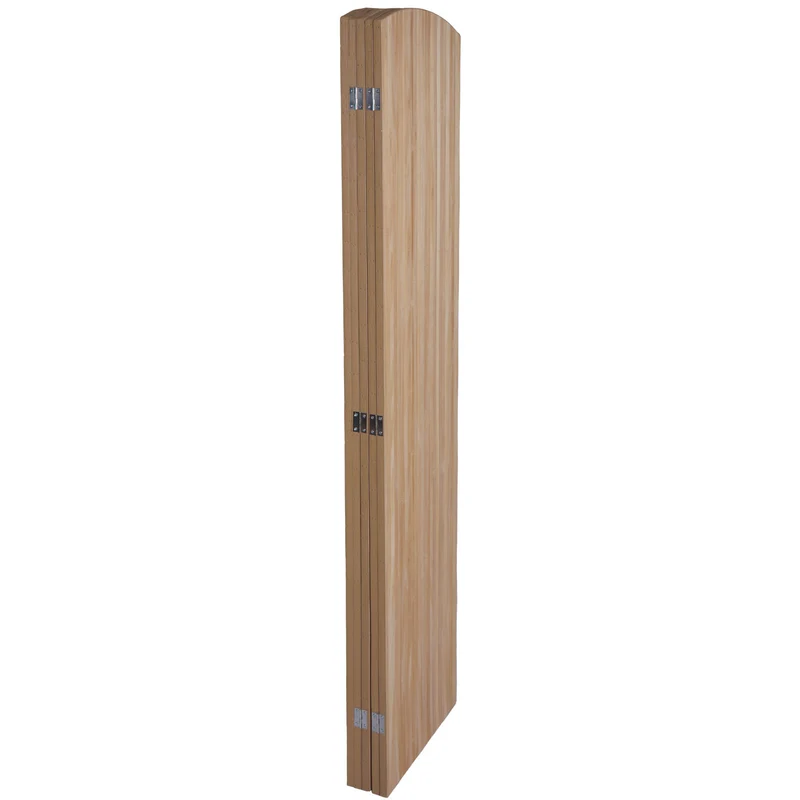 Paravent en bambou séparateur de pièce pliable 5 panneaux 170 x 204 cm brise-vue intérieur 04_0009267