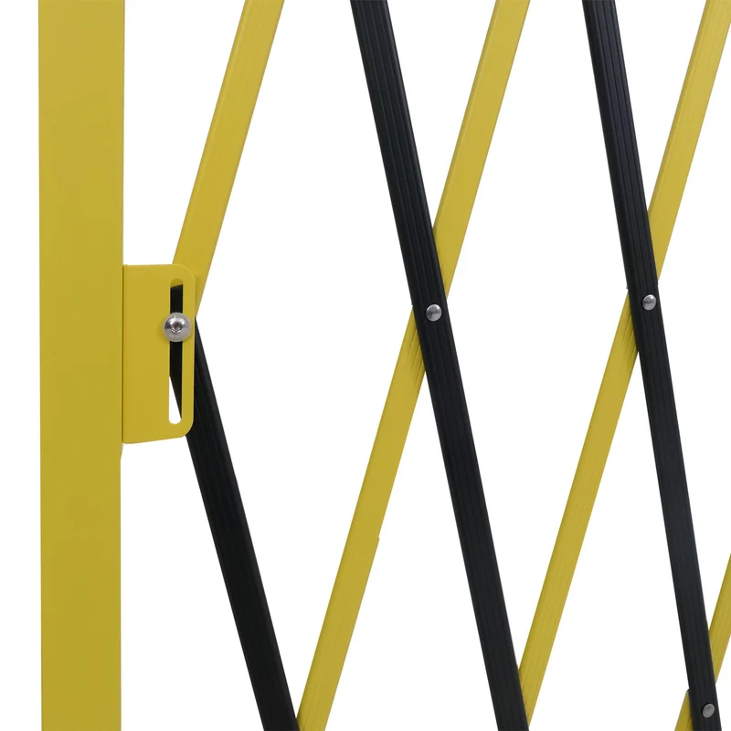 Barrière de sécurité extensible grille accordéon mobile 103 x 35-300 cm en aluminium jaune et noir 04_0008749