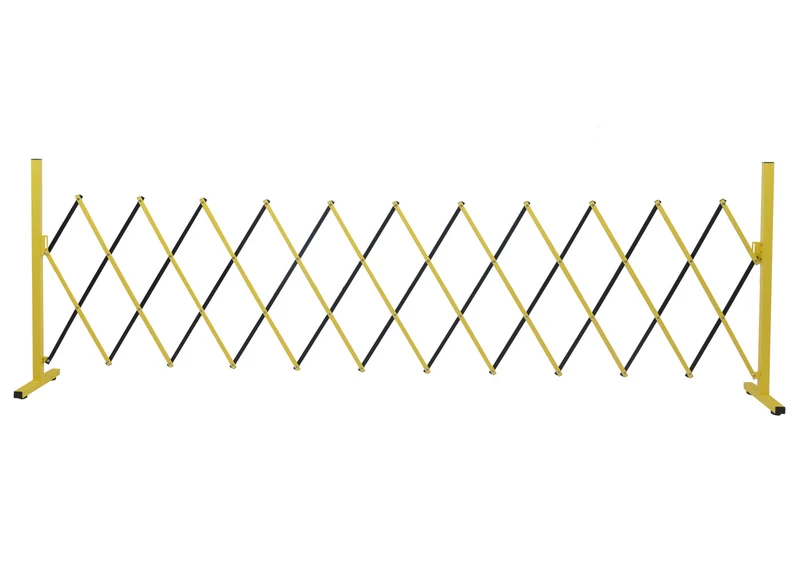 Barrière de sécurité extensible grille accordéon mobile 103 x 35-300 cm en aluminium jaune et noir 04_0008749