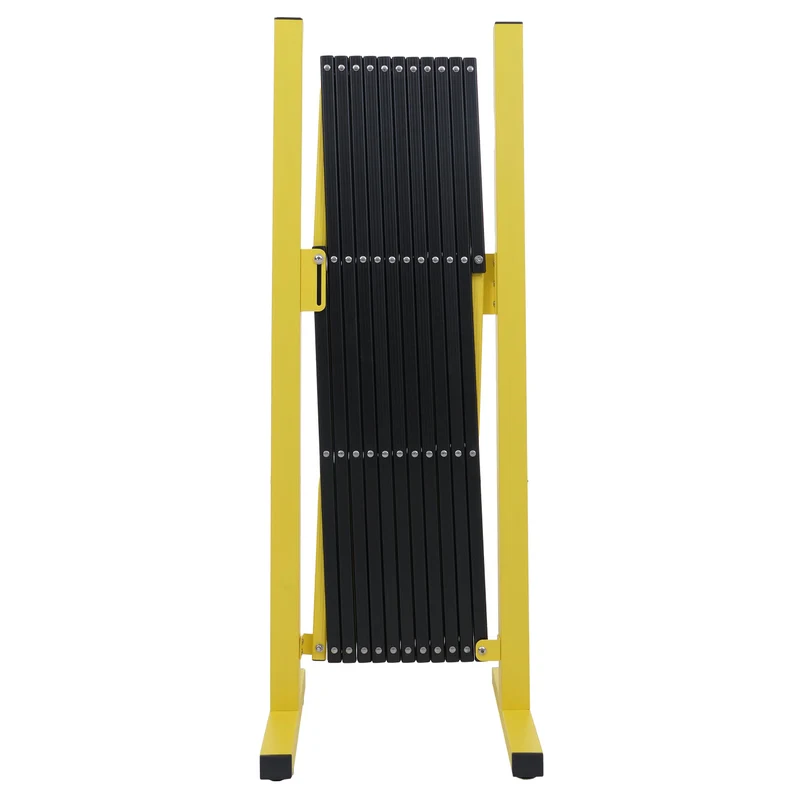 Barrière de sécurité extensible grille accordéon mobile 103 x 35-300 cm en aluminium jaune et noir 04_0008749
