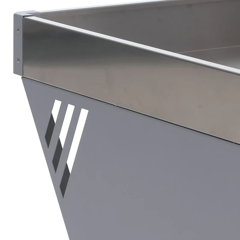 Abri pour robot tondeuse en acier revêtu par poudre avec bac à plantes 39,5 x 60 x 70 cm 04_0008934