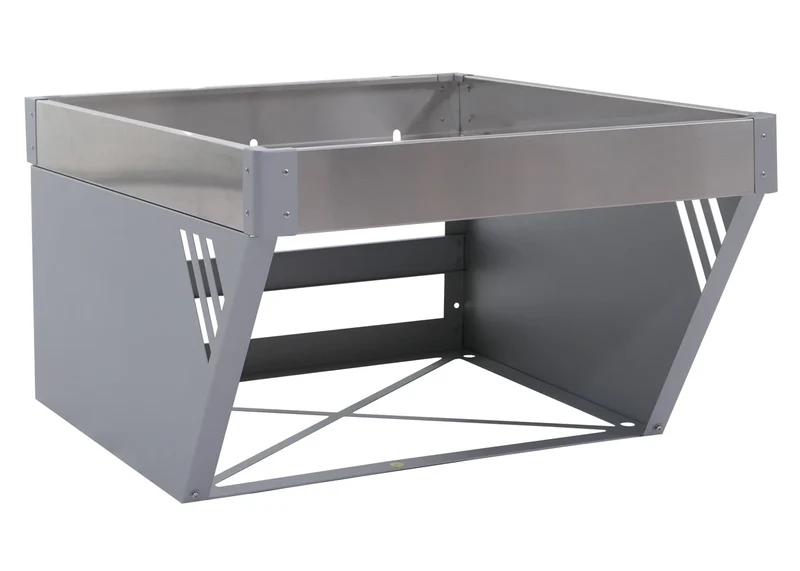 Abri pour robot tondeuse en acier revêtu par poudre avec bac à plantes 39,5 x 60 x 70 cm 04_0008934
