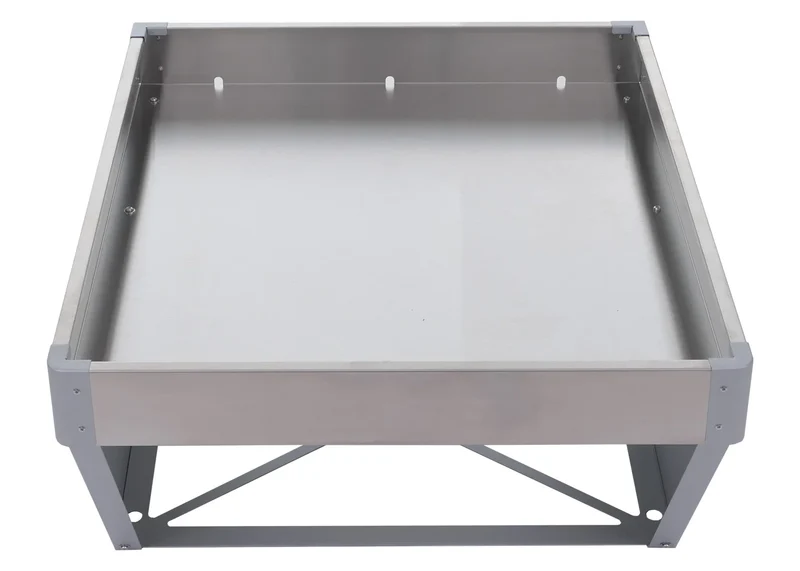 Abri pour robot tondeuse en acier revêtu par poudre avec bac à plantes 39,5 x 60 x 70 cm 04_0008934