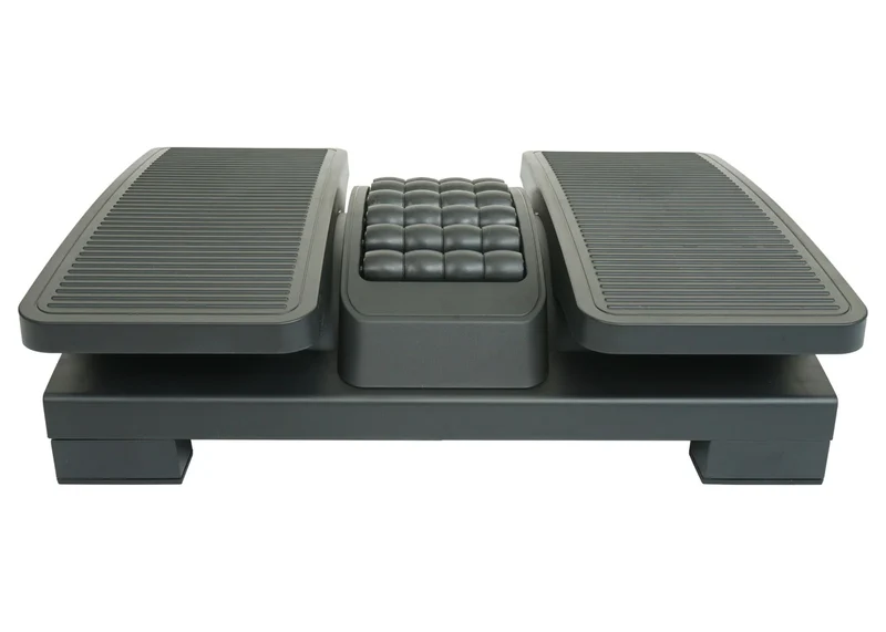 Repose-pieds avec rouleaux de massage support pour les pieds inclinaison et hauteur réglables en plastique noir 04_0010188