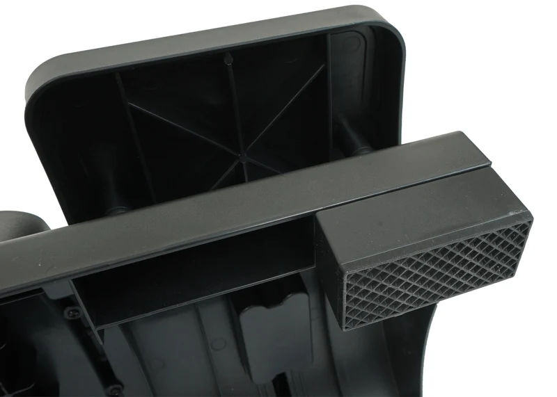 Repose-pieds avec rouleaux de massage support pour les pieds inclinaison et hauteur réglables en plastique noir 04_0010188