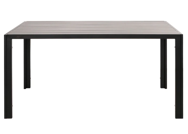 Table de jardin rectangulaire moderne extérieure 72 x 140 x 80 cm design élégant en aluminium anthracite 04_0010090