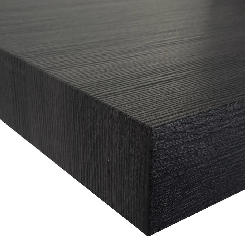 Table basse rectangulaire design moderne salon 40 x 110 x 60 cm en bois noir pieds en métal 04_0011355