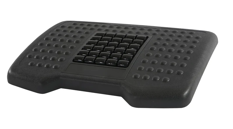 Repose-pieds ergonomique ajustable pour soulager les jambes 9 x 46 x 32,5 cm en plastique noir 04_0011404