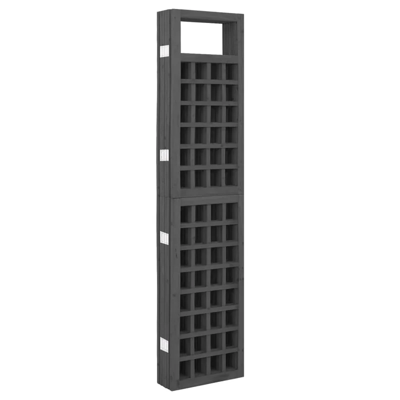 Paravent séparateur de pièce cloison à 6 panneaux en bois de pin noir 242,5 x 180cm DEC031204