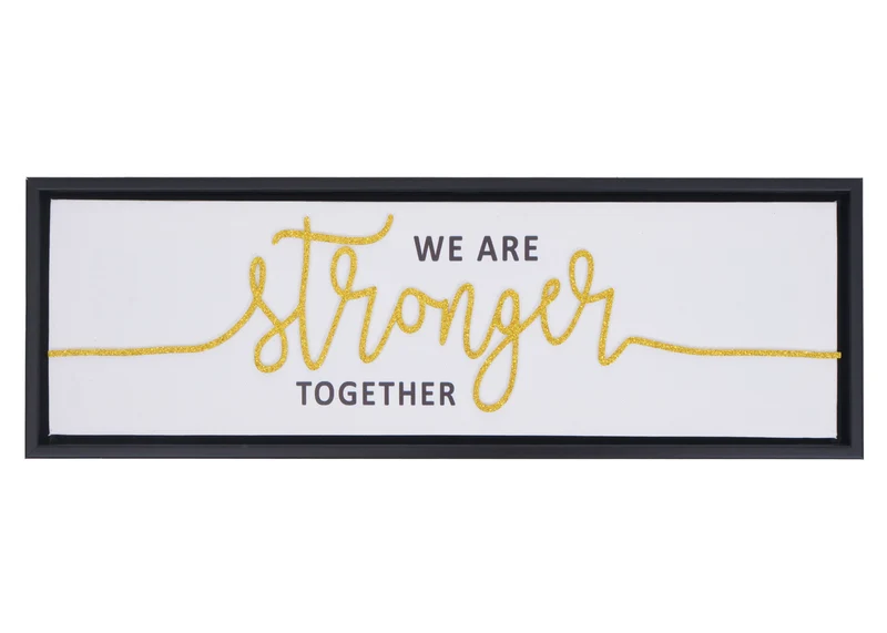 Lot de 4 tableaux muraux rectangulaires modernes 15 x 45 cm sublimés par des messages motivants en toile noire 04_0009162