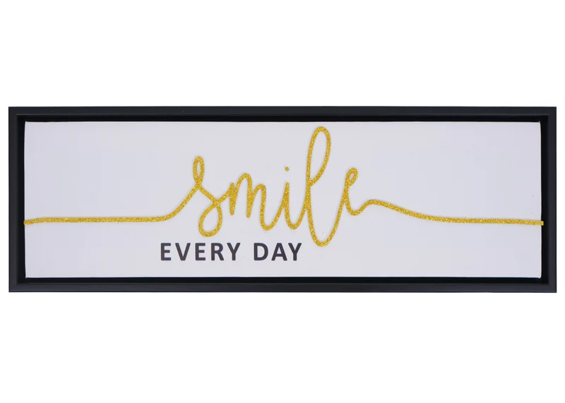 Lot de 4 tableaux muraux rectangulaires modernes 15 x 45 cm sublimés par des messages motivants en toile noire 04_0009162
