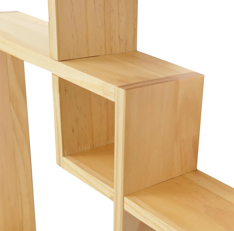 Étagère murale moderne en forme de cubes design contemporain 91 x 59 x 10 cm en bois clair 04_0009074