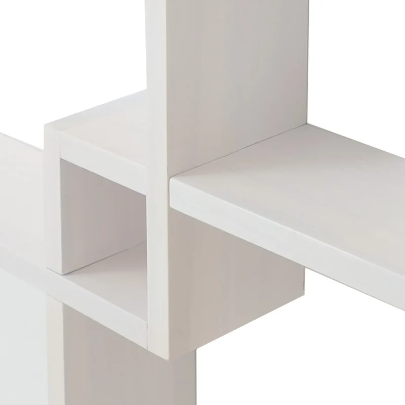 Étagère murale moderne en forme de cubes design contemporain 91 x 59 x 10 cm en bois blanc 04_0009076