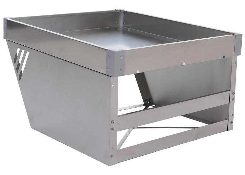 Abri pour robot tondeuse avec jardinière design moderne 70 x 60 x 39,5 cm acier gris 04_0008935