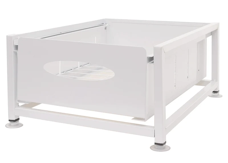 Tiroir d’armoire avec plateau tiroir coulissant rangement extensible pour cuisine et vaisselle 19 × 34 × 42 cm en métal blanc 04_0009457