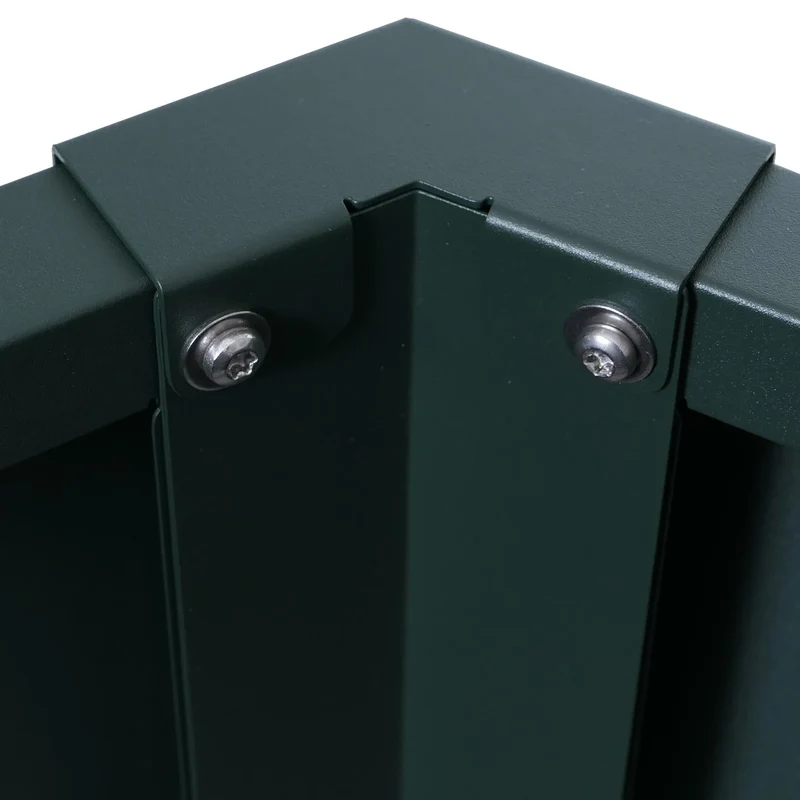 Carré potager surélevé jardinière 460 L design moderne 100 x 88 x 77 cm en acier galvanisé vert 04_0008902