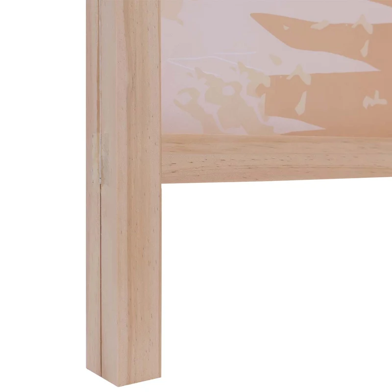 Paravent pliable 3 panneaux style déco orientale 170 x 137 cm espace zen en polyéthylène beige 04_0008912