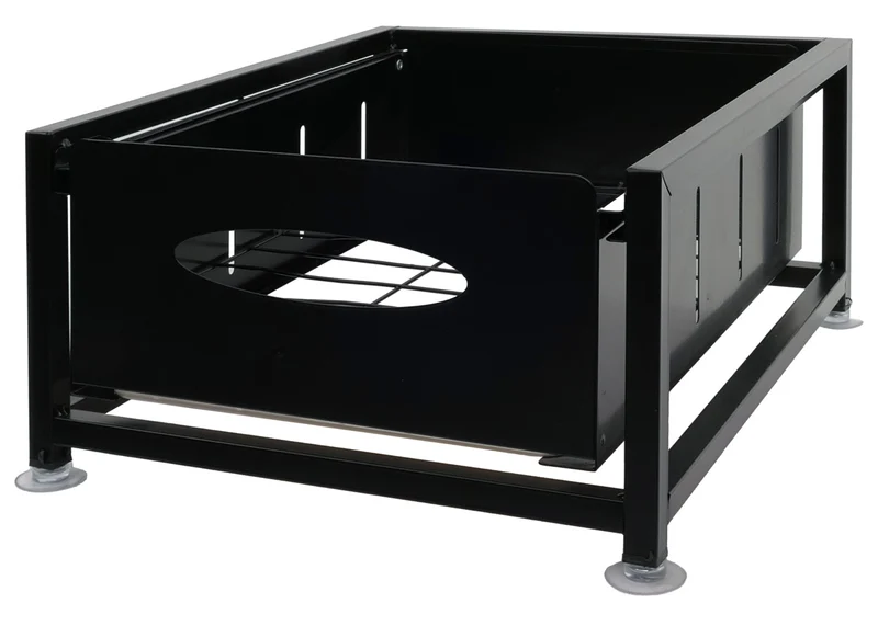 Tiroir d’armoire avec plateau tiroir coulissant rangement extensible pour cuisine et vaisselle 19 × 34 × 42 cm en métal noir 04_0009456
