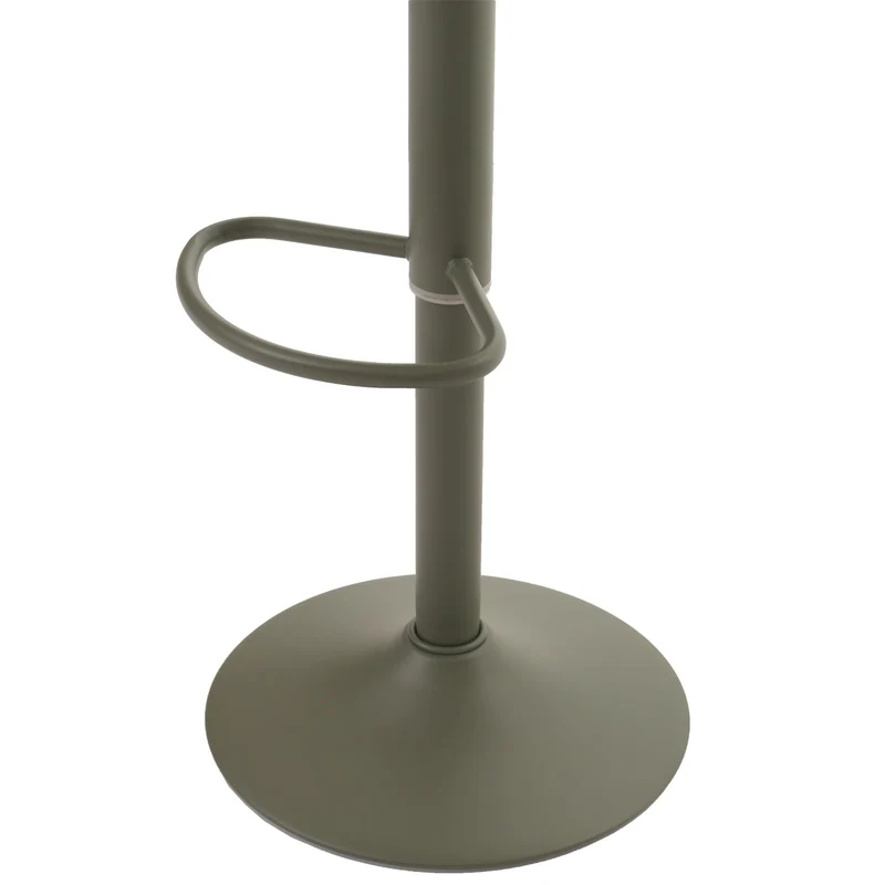 Lot de 2 tabourets de bar comptoir avec repose-pieds rotatifs en PVC vert et métal 04_0007476