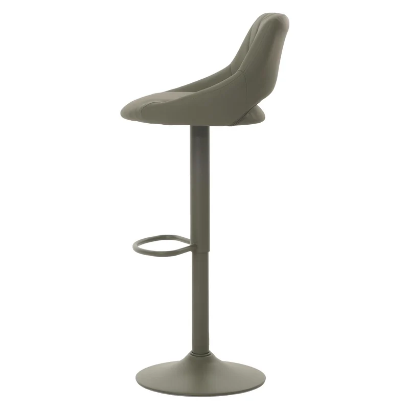 Lot de 2 tabourets de bar comptoir avec repose-pieds rotatifs en PVC vert et métal 04_0007476