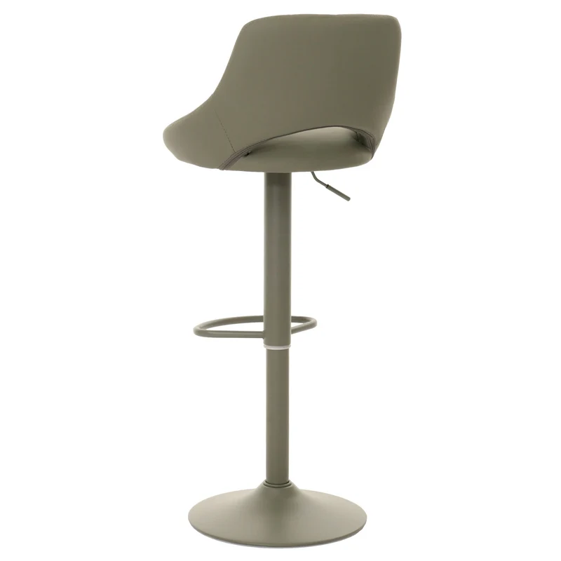 Lot de 2 tabourets de bar comptoir avec repose-pieds rotatifs en PVC vert et métal 04_0007476