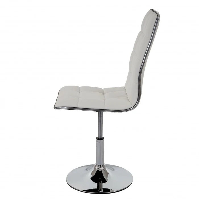 Lot de 6 chaises de salle à manger hauteur réglable en synthétique blanc CDS04278
