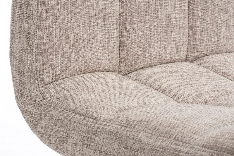 Tabouret de bar x1 avec repose-pieds hauteur réglable design moderne en tissu crème 10_0000051