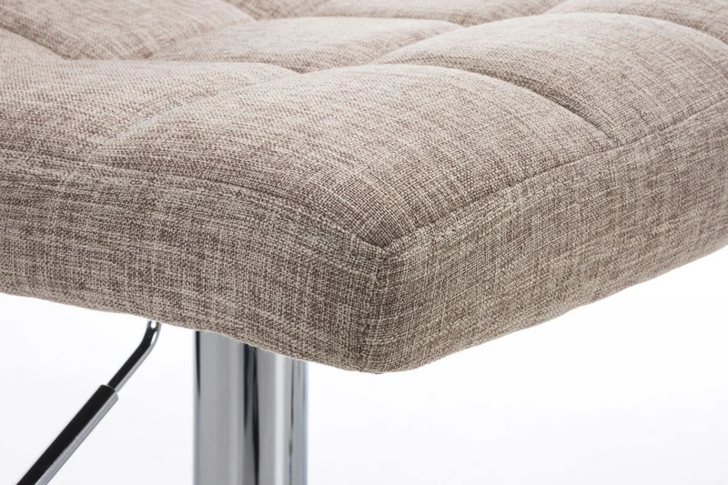 Tabouret de bar x1 avec repose-pieds hauteur réglable design moderne en tissu crème 10_0000051