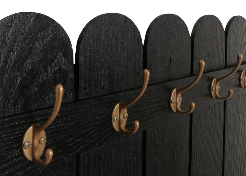 Porte-manteau mural en bois de paulownia couleur noir 7 crochets 86 x 60 x 3 cm 04_0009737