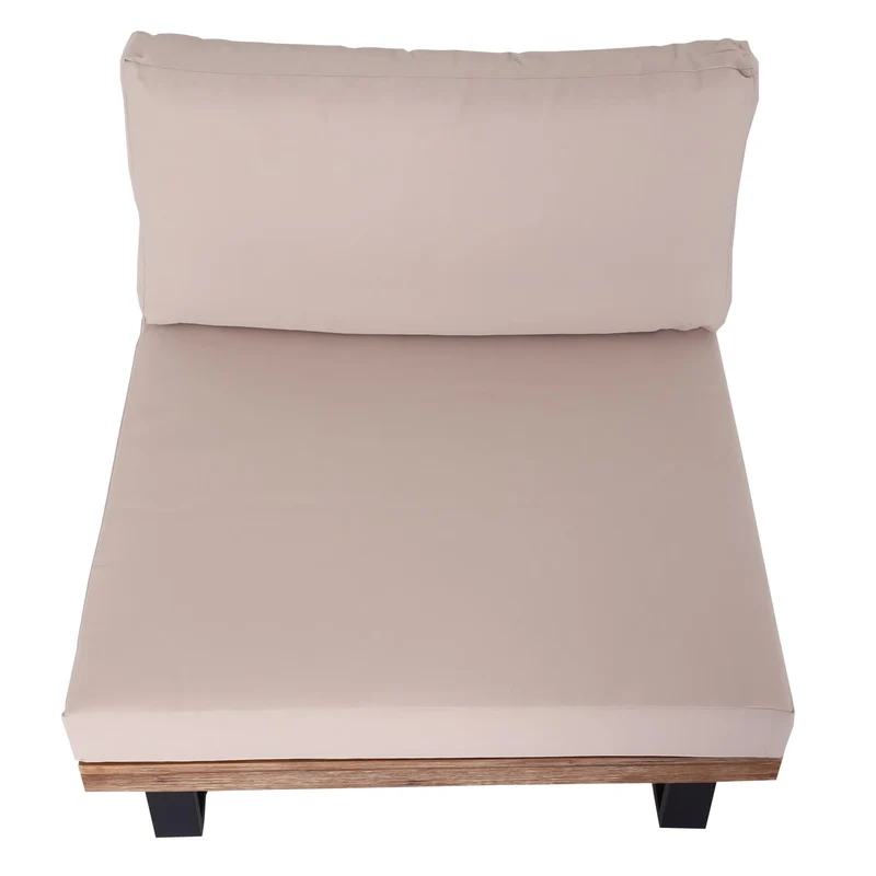 Fauteuil lounge extérieur avec coussins épais crème aluminium et métal 75 x 82 x 82 cm 04_0010289