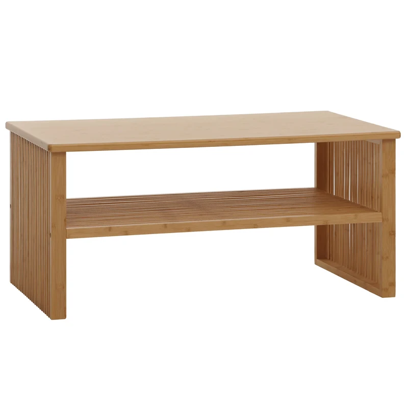 Table basse rectangulaire avec espace de rangement 46 x 97 x 55 cm en bambou naturel 04_0009772
