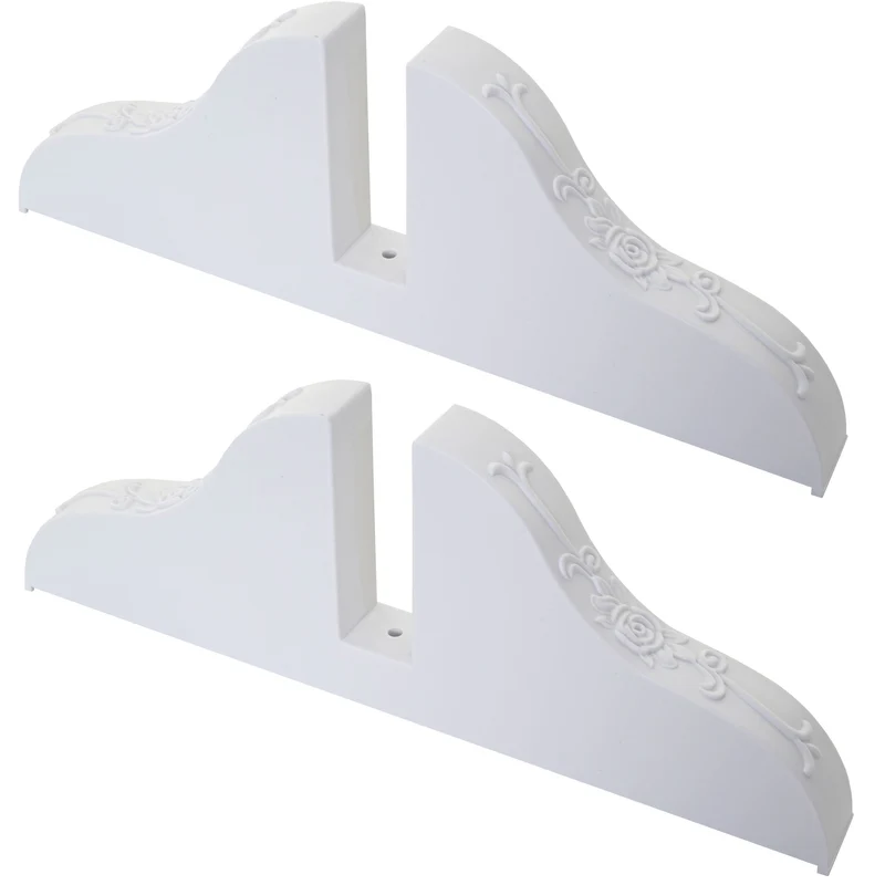 Lot de 2 supports de paravent pour un maintien optimal 30 x 11 x 2,7 cm en plastique blanc 04_0011432