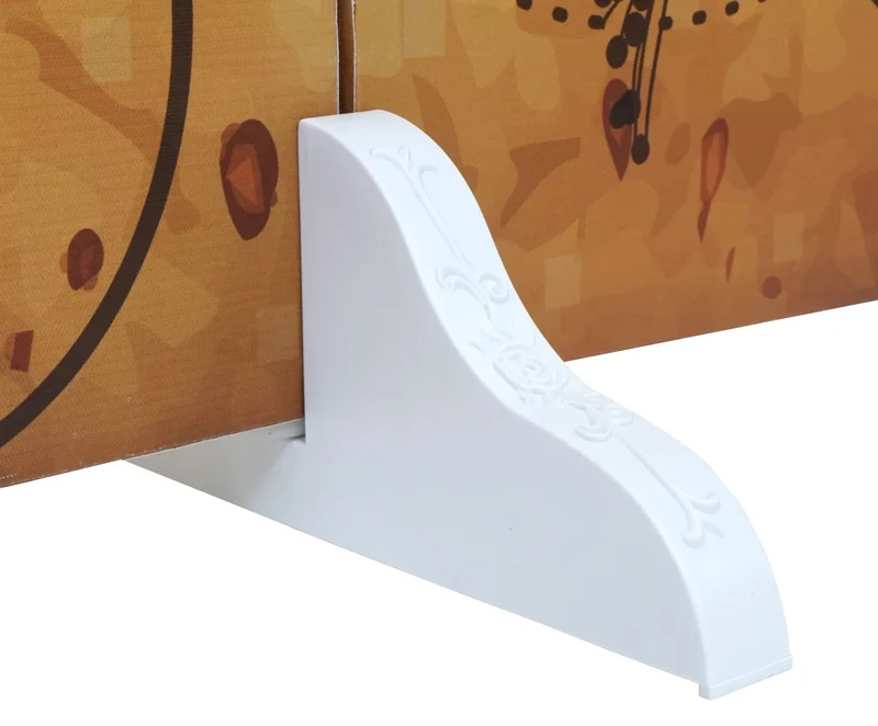 Lot de 2 supports de paravent pour un maintien optimal 30 x 11 x 2,7 cm en plastique blanc 04_0011432