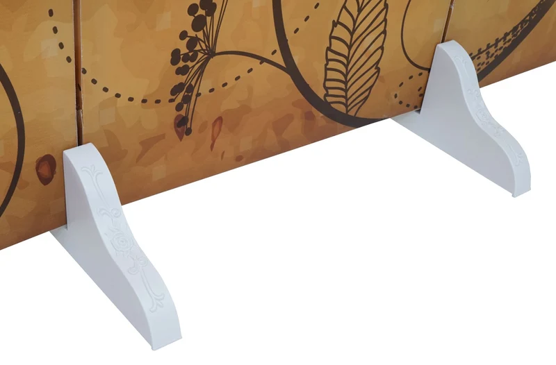 Lot de 2 supports de paravent pour un maintien optimal 30 x 11 x 2,7 cm en plastique blanc 04_0011432