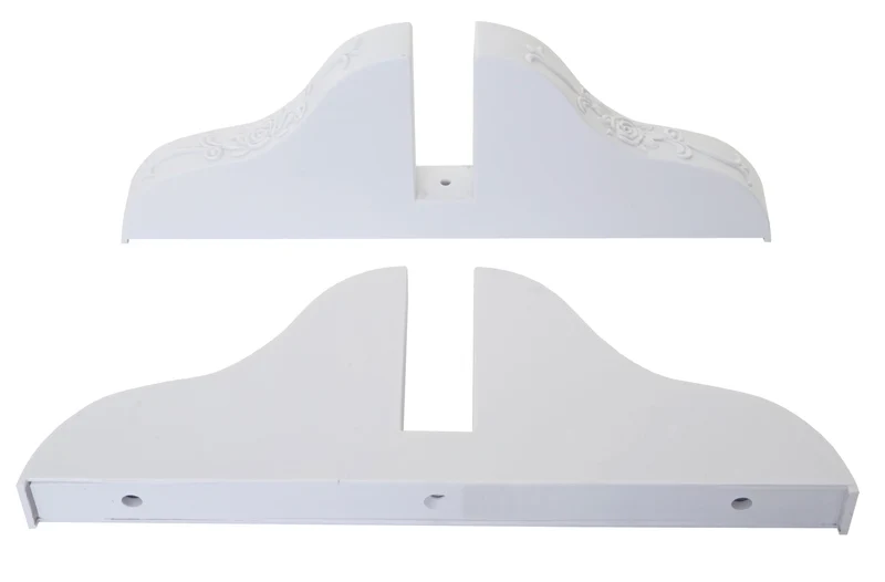 Lot de 2 supports de paravent pour un maintien optimal 30 x 11 x 2,7 cm en plastique blanc 04_0011432