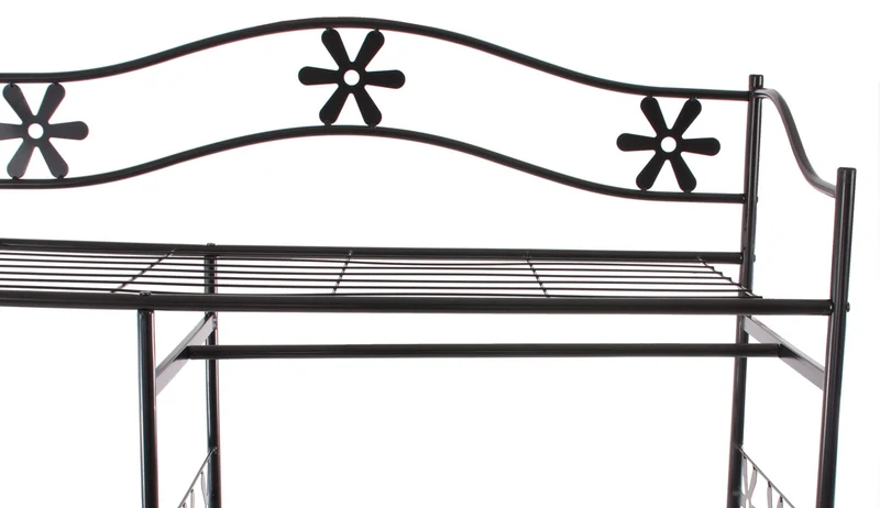 Porte-manteau avec étagères et tringle en métal design épuré 172 x 100 x 43 cm pour vêtements chaussures ouverte en métal noir 04_0011476