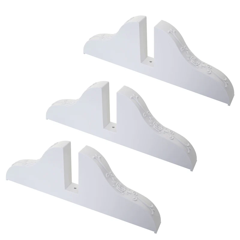 Lot de 3 supports pour paravent stabilisateurs décoration intérieure 11 x 30 x 2,7 cm en plastique blanc 04_0011431