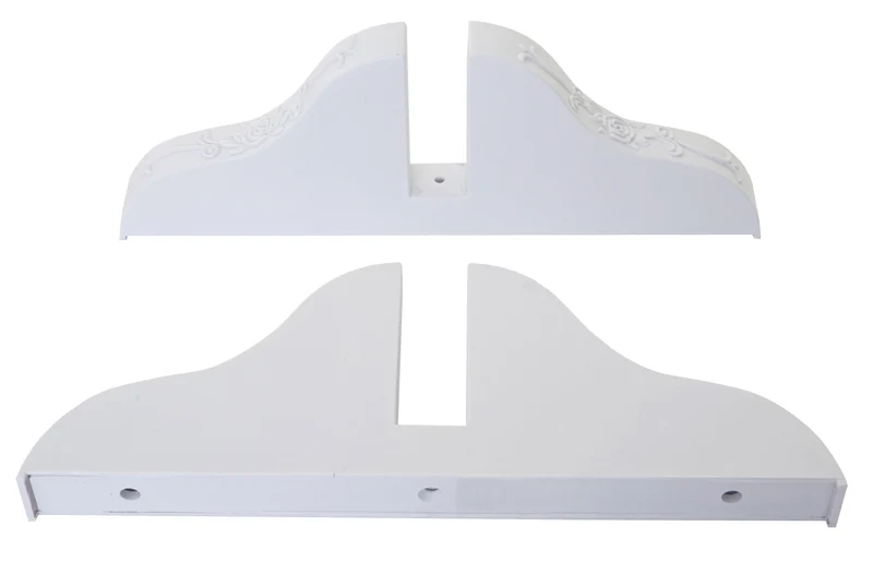 Lot de 3 supports pour paravent stabilisateurs décoration intérieure 11 x 30 x 2,7 cm en plastique blanc 04_0011431