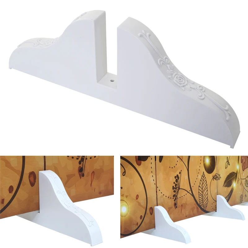 Lot de 3 supports pour paravent stabilisateurs décoration intérieure 11 x 30 x 2,7 cm en plastique blanc 04_0011431