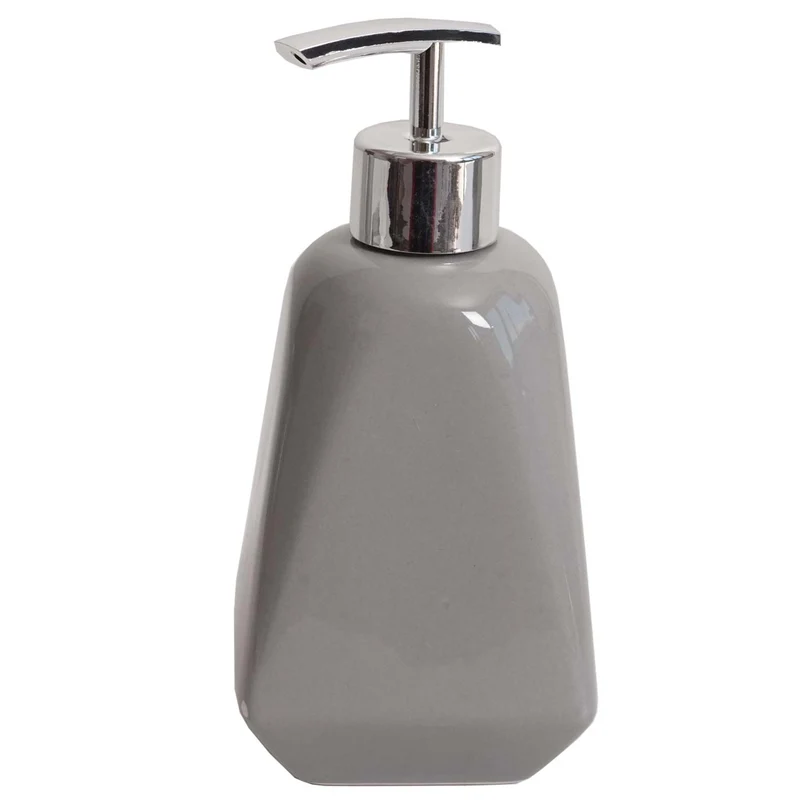 Lot de 5 accessoires de salle de bain modernes 33 x 10 x 10 cm design épuré en céramique gris 04_0010637