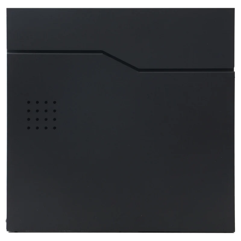Boîte aux lettres murale moderne avec compartiment pour journaux 37 x 36,5 x 11 cm en acier noir 04_0011184